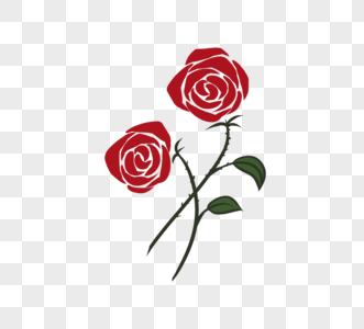 浪漫情人节红玫瑰元素图片