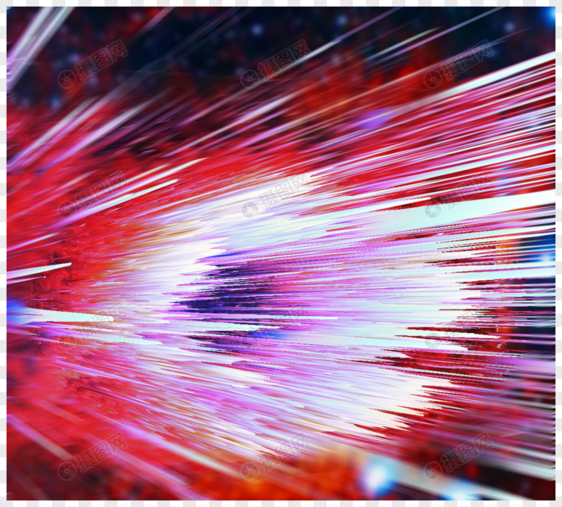 红色星空3d光速移动立体动态效果图片