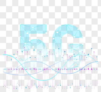 蓝色数据传输5G渐变图片