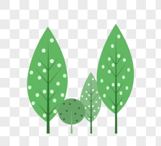 树绿色矢量元素图片