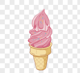 手绘冰淇淋甜筒图片