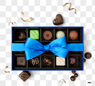 经典蓝巧克力礼盒图片
