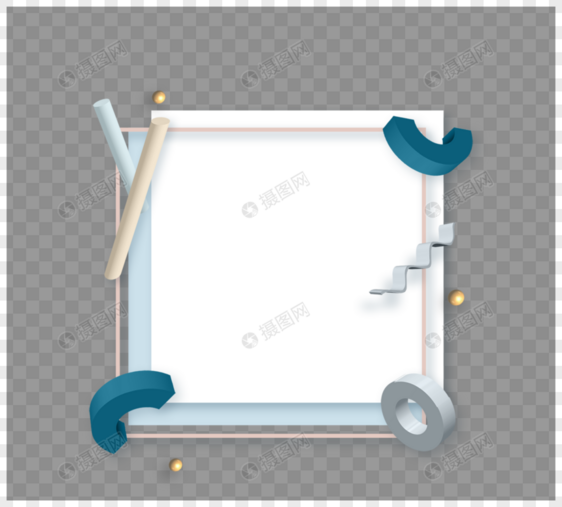 三维几何图形时尚框架图片