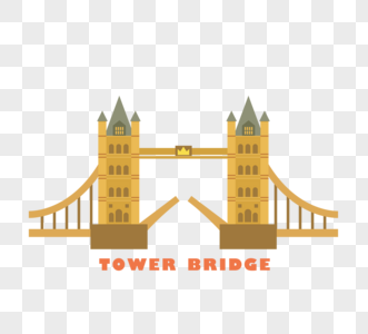 英国伦敦塔桥矢量元素高清图片
