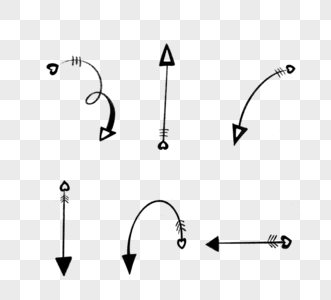 黑色方向箭头元素图片