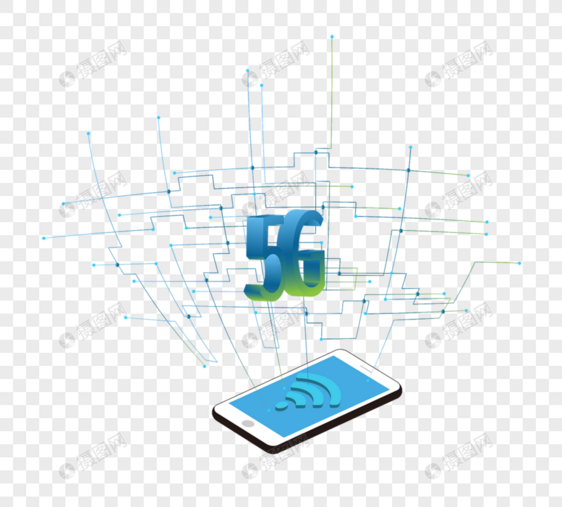 3d立体5g网络时代互联网移动通信无​​线技术线结构逐渐变化图片