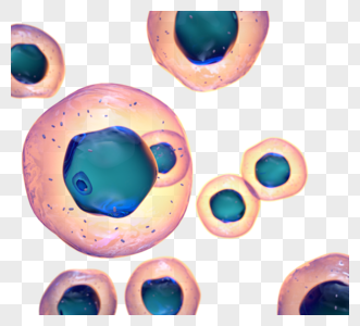 显微镜下细胞3d元素图片