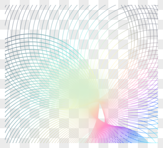 彩虹线条渐变曲线元素图片