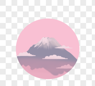 日式特色富士山元素设计图片