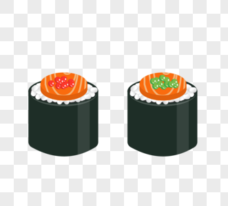 简单海鲜寿司元素图片