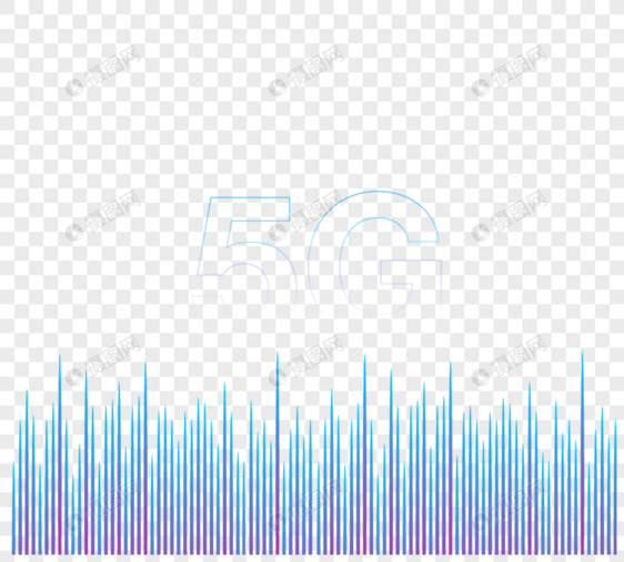 渐变5G彩色数据图图片