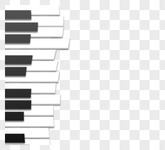 剪纸风格黑白钢琴键装饰高清图片