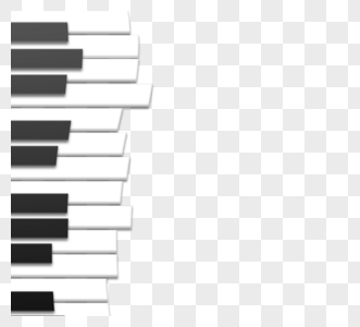 剪纸风格黑白钢琴键装饰图片