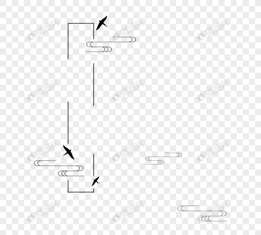 中国风边框大雁元素图片