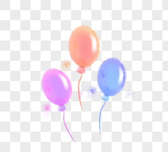 水彩生日气球图片