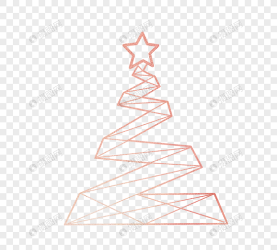 多边形几何圣诞节星星装饰图片