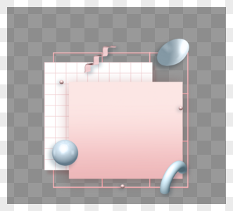 三维几何图形时尚框架图片