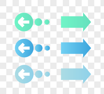 蓝绿圆形趋势渐变色箭头组图元素图片