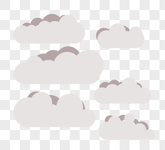 矢量云朵白云素材图片