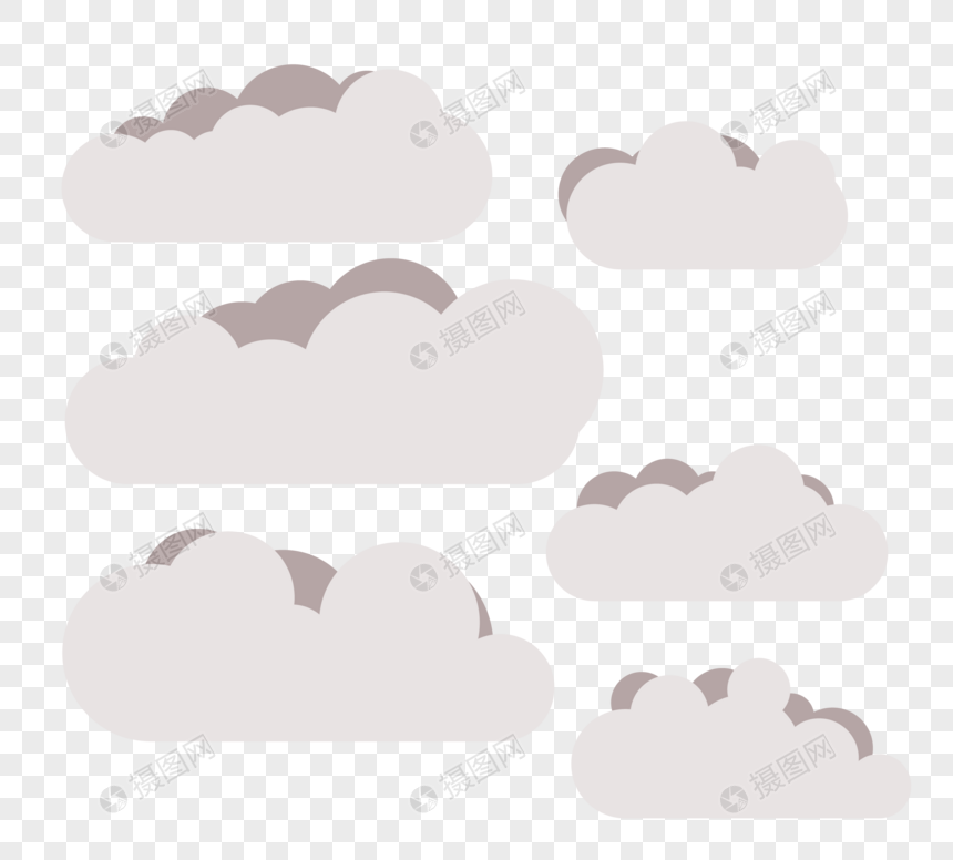 矢量云朵白云素材图片