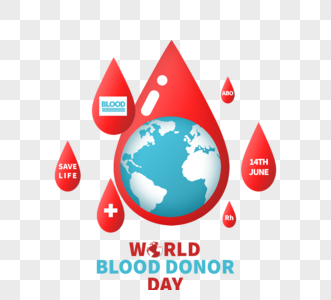 世界献血日创意血滴地球图片