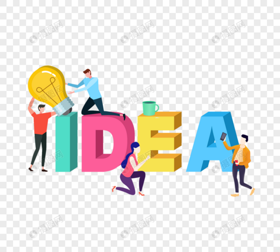 微立体2.5D金融商务企业idea创意宣传图片