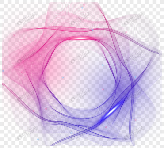 圆形冷粒子效果渐变元素图片