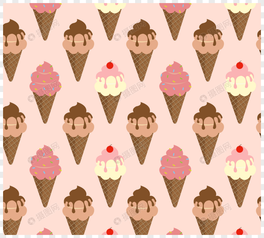 巧克力冰淇淋图案图片