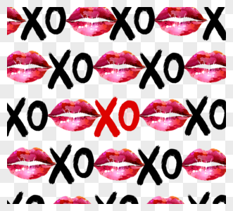 爱心红唇吻xoxo图片