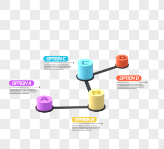 3d立体圆柱商业信息图概念高清图片