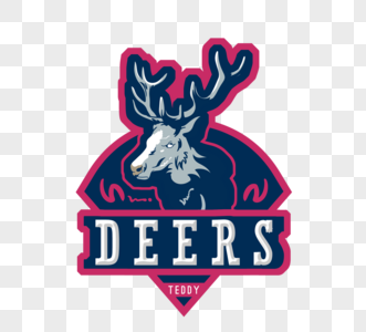 动物鹿头头像俱乐部logo图片