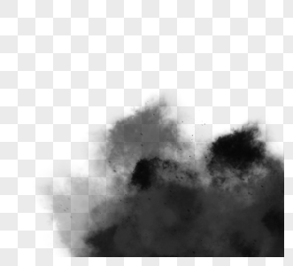 创意感手绘黑色烟雾图片