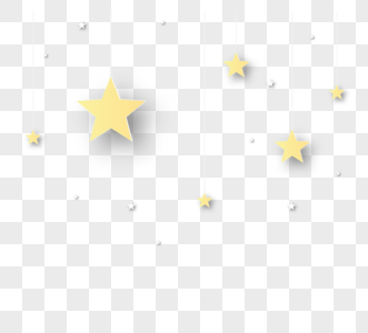 黄色浮动星星高清图片