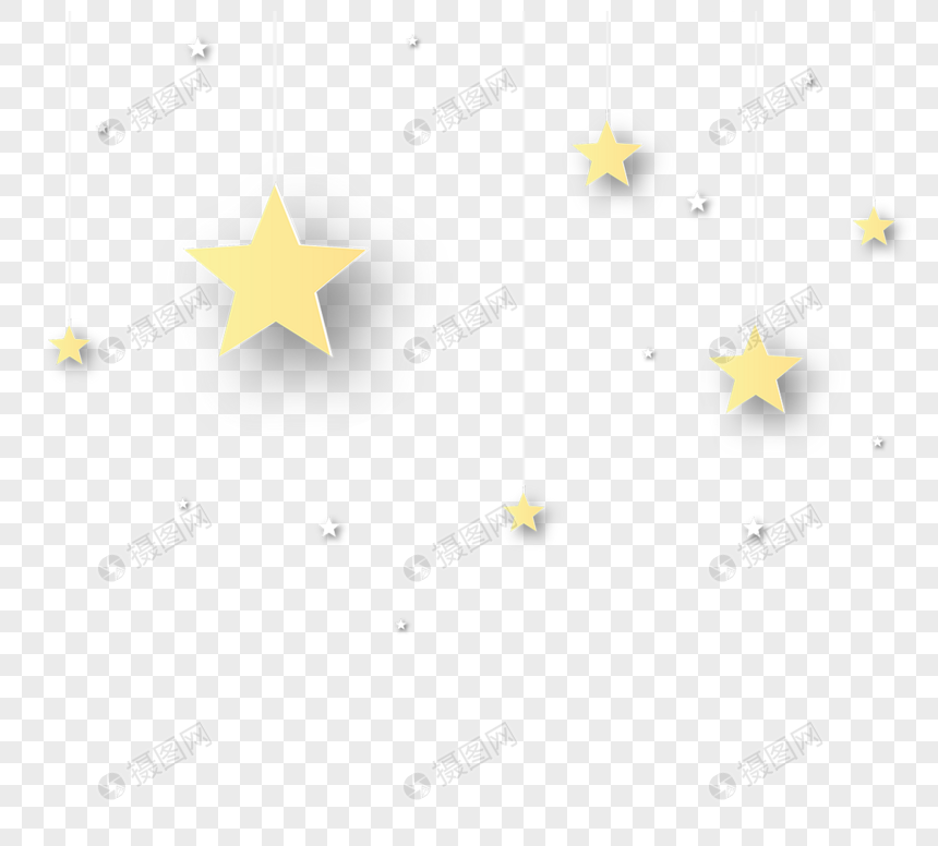 黄色浮动星星图片