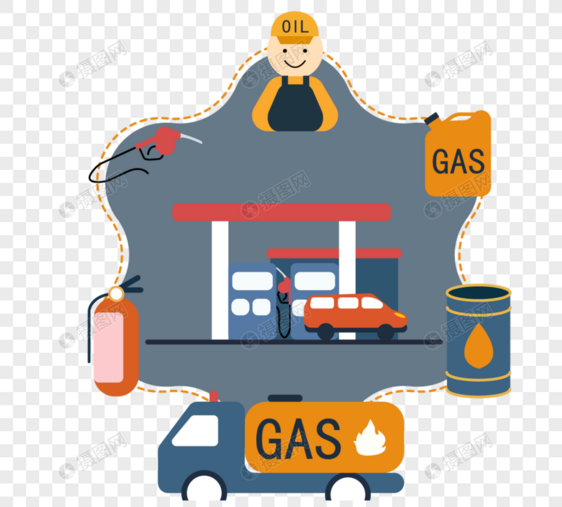汽车加油站流程信息图片