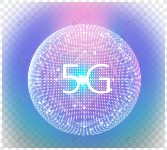 彩色渐变球形5G网格线条数据图片