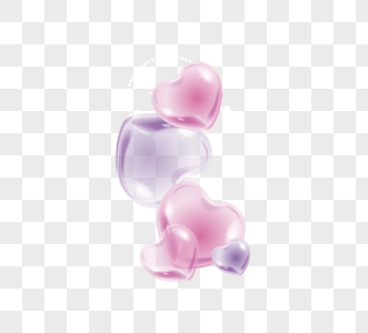 粉色泡泡爱元素图片
