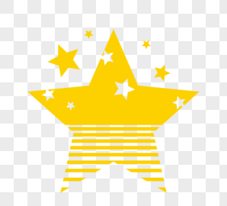 黄色星星装饰元素图片