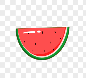 彩色卡通水果西瓜徽章元素图片