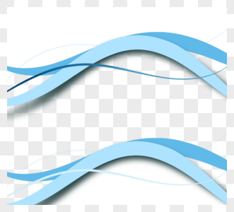 蓝色曲线商务边框图片