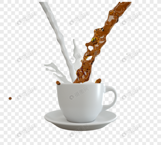 冲泡奶茶液体流体元素图片