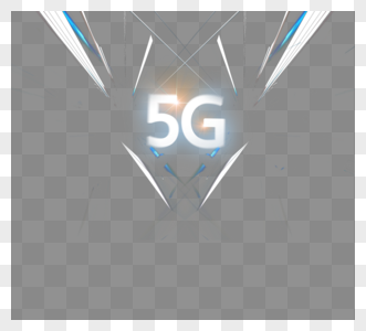 白色创意立体声5G全球网络元素图片