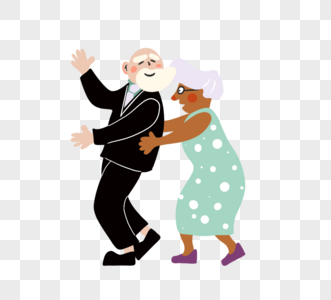 老人激动跳舞高清图片