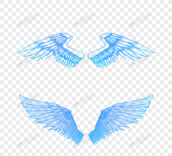 手绘风格卡通翅膀羽翼图片
