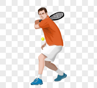 网球运动打网球元素图片