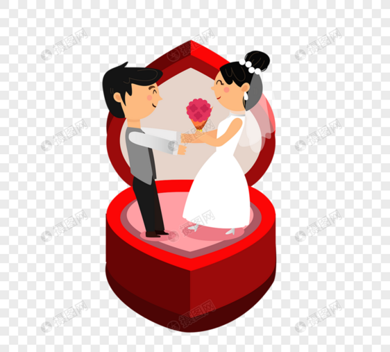 日本婚礼庆典用品戒指矢量素材图片