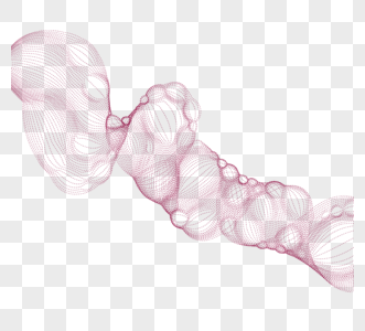 粉色波浪泡泡科技线条图片