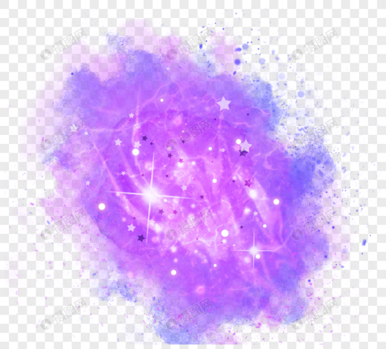 浅紫色幻想星空天空光效图片
