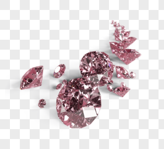 粉红钻石3d元素图片