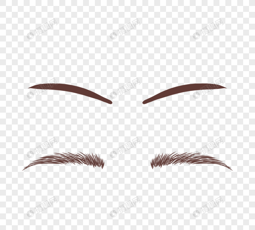 手绘眉毛美妆元素素材下载 正版素材401 摄图网